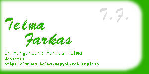 telma farkas business card